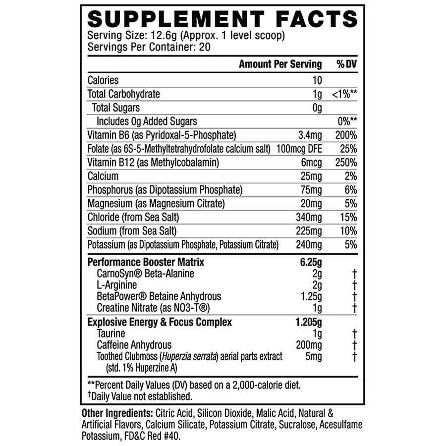 C4 Sport Pre-Workout Hawaiian Punch Fruit Juicy Red 3