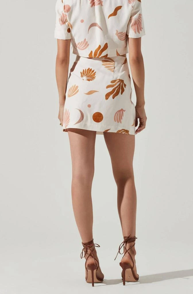 ASTR Arza Skirt In Brown Pink Cream 3