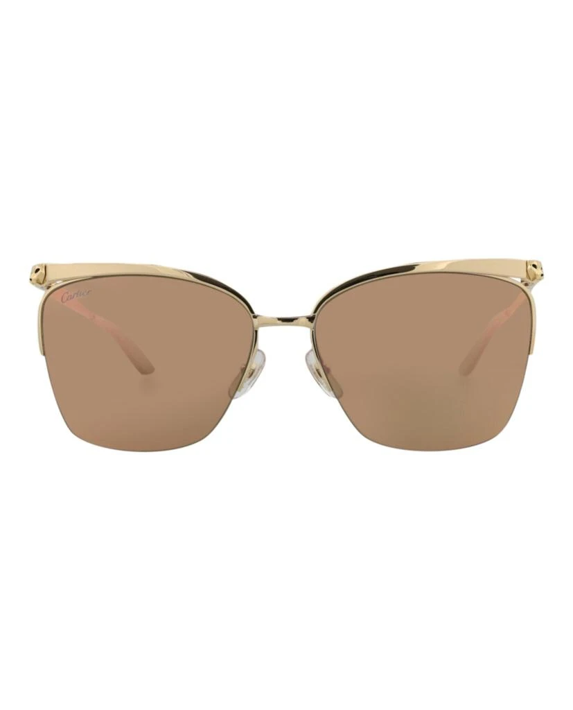 Cartier Square-Frame Metal Sunglasses 1