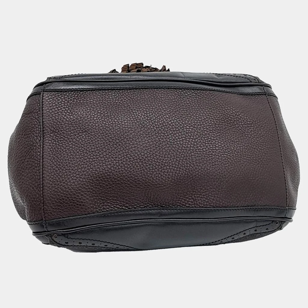 Burberry Burberry Black Brown Leather tote Bag 5