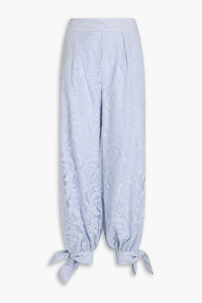 Zimmermann Cotton-blend corded lace tapered pants