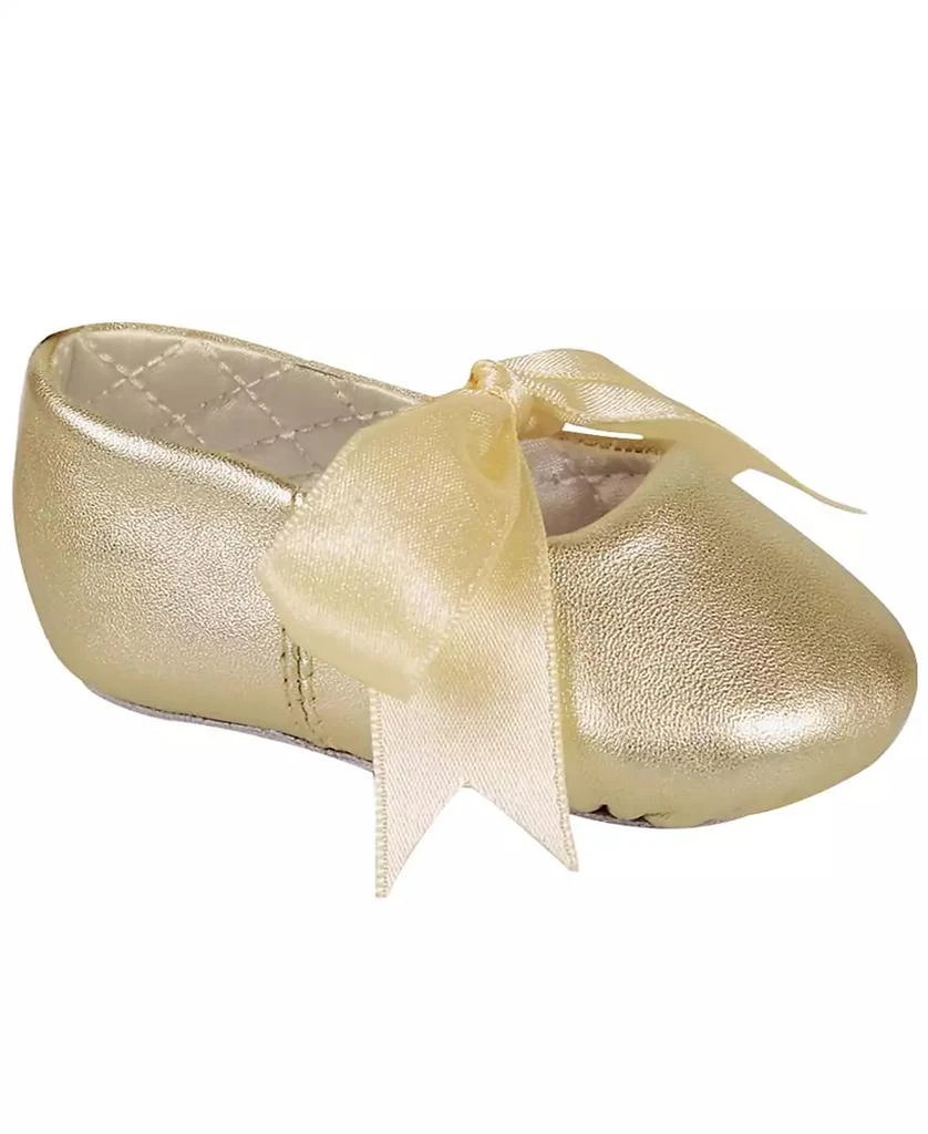 Baby Deer Baby Girl Lambskin Ballet with Ribbon Tie 1