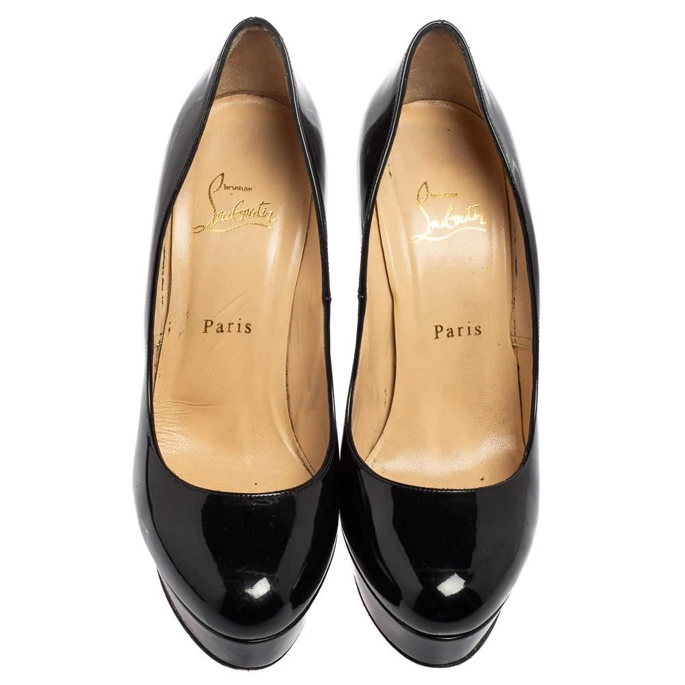 Christian Louboutin Christian Louboutin Black Patent Bianca Platform Pumps Size 38.5 3