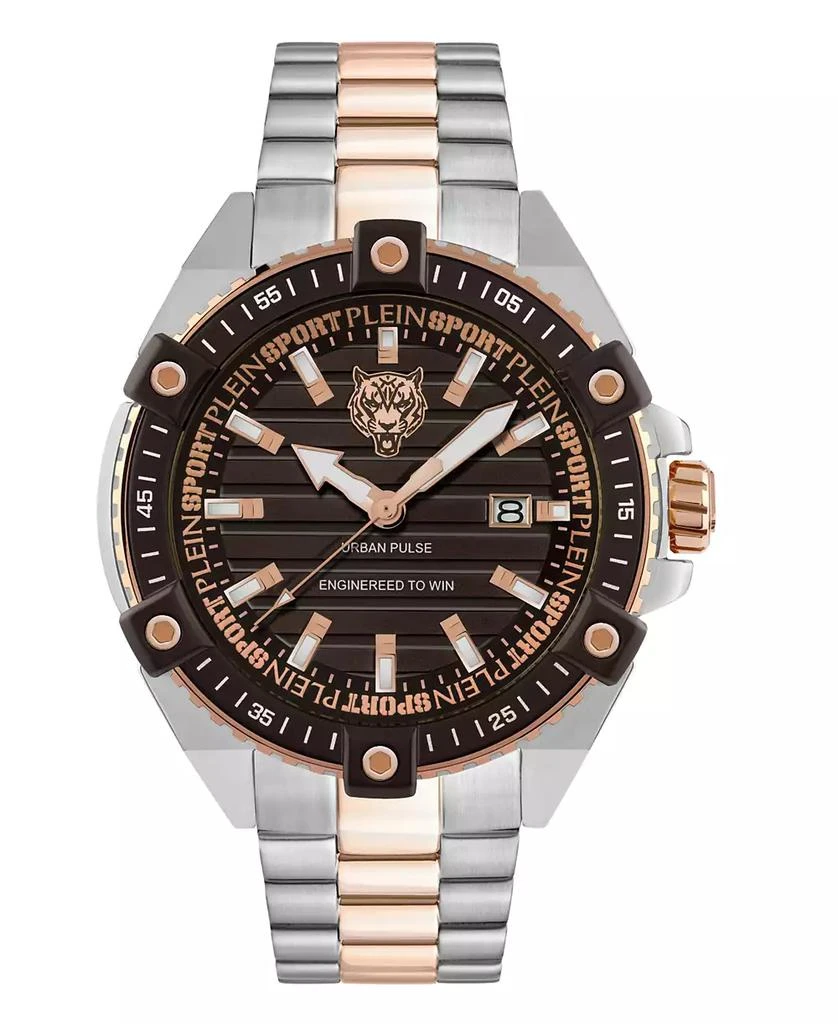 Plein Sport Men's Urban Pulse 3 Hand Date Quartz Two Tone Bracelet 47mm 1