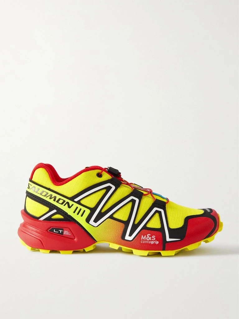 Salomon Speedcross 3 橡胶网眼边饰格子布运动鞋