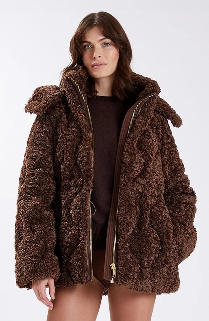 Nicole Benisti Womens Tory Oversized Shearling Jacket 1