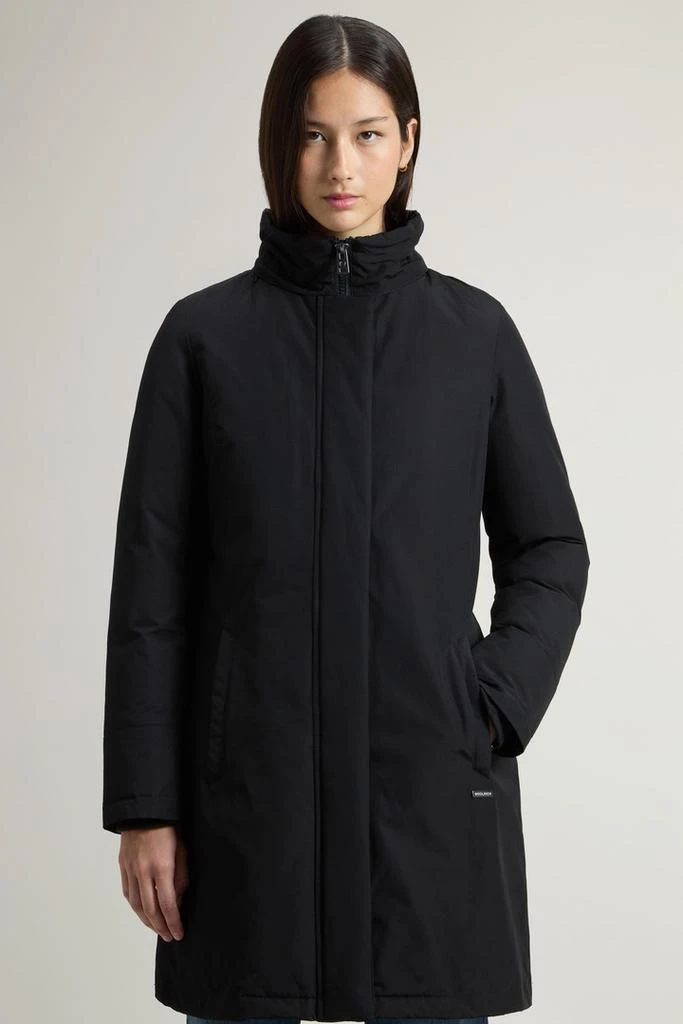 WOOLRICH Bow Bridge Parka in Ramar Cloth with Faux Fur - Women - Black 4