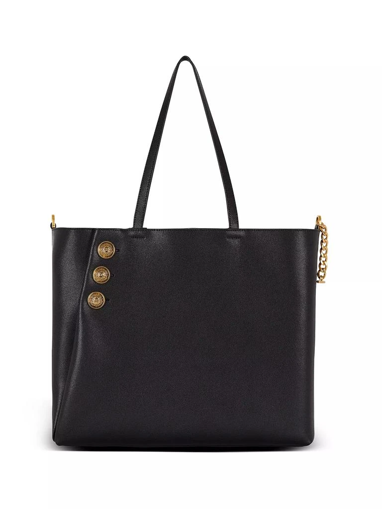 Balmain Emblème Grained Leather Tote Bag 6