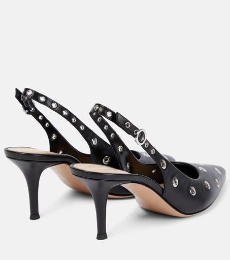 Gianvito Rossi Lydia studded leather slingback pumps 3