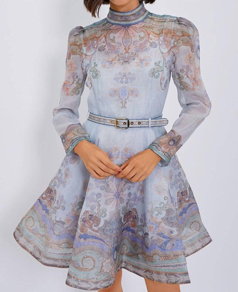 【Zimmermann】エデン ベルト付き フリップドレス Zimmermann Eden Belted Flip Mini Dress | italist