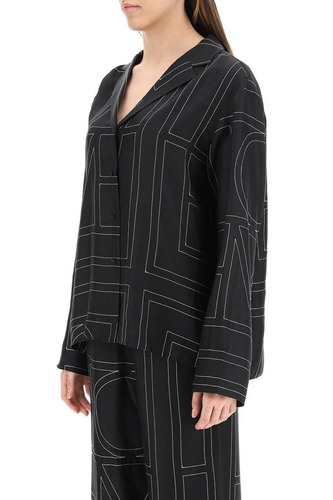 Totême monogram silk pajama top 4