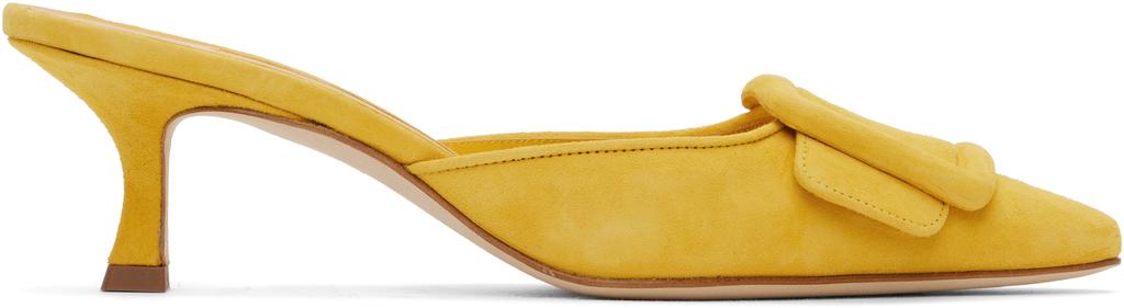 Manolo Blahnik 50mm Prinap Satin Mules - Slippers - Compare