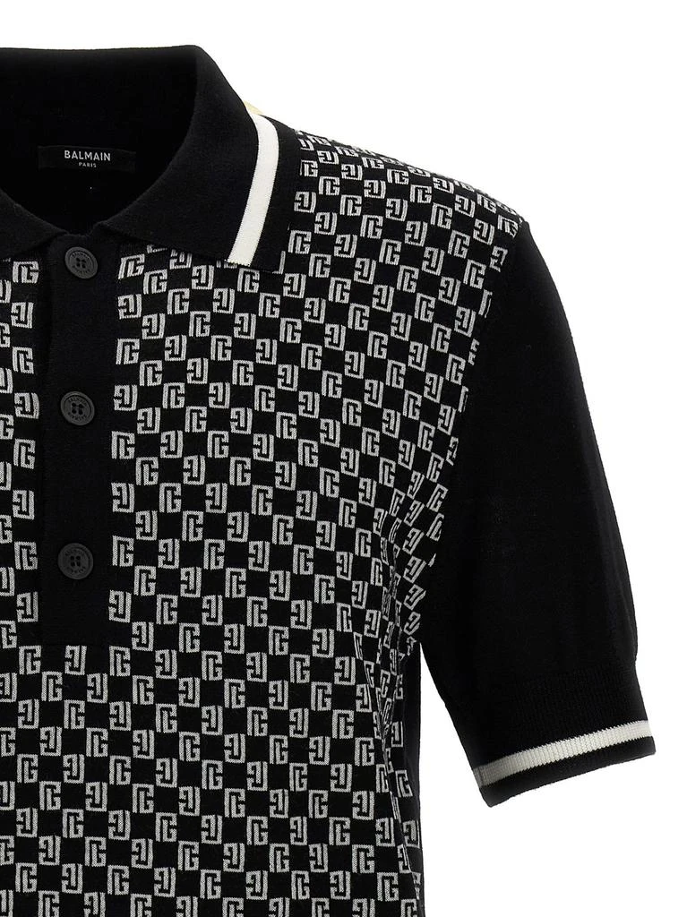 Balmain Balmain Mini Monogram Polo Shirt 3
