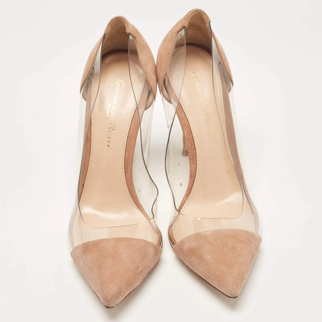 Gianvito Rossi Gianvito Rossi Beige PVC and Suede Plexi Pumps Size 35.5 3