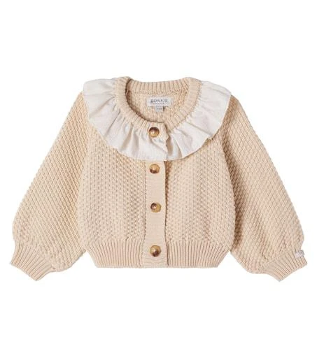 Donsje Baby Veertje ruffled cotton cardigan