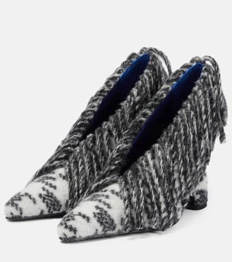 Burberry Sweep 100 fringed wool pumps 5