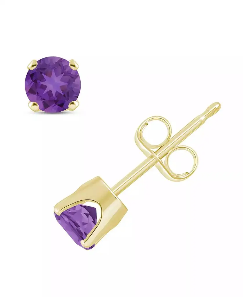Macy's Gemstone Stud Earrings in 14K Yellow Gold
