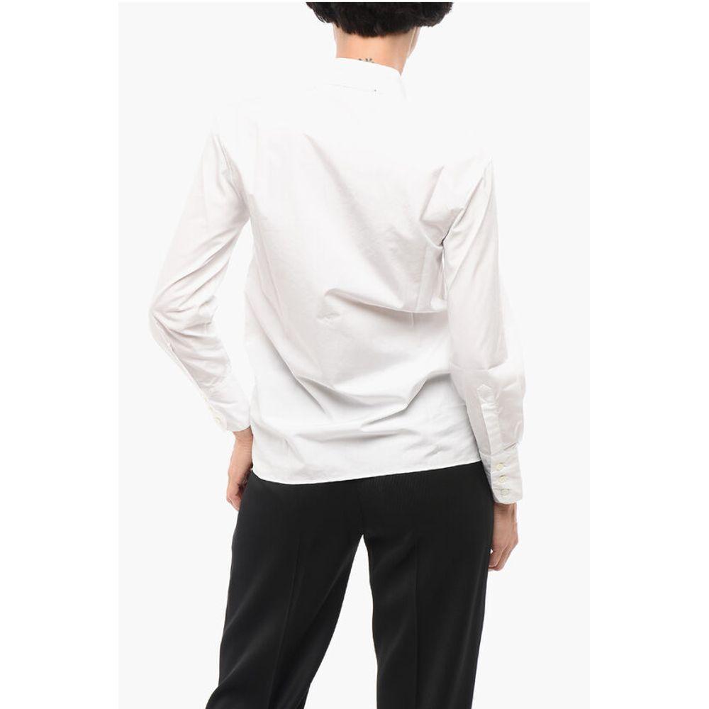 DEPARTMENT 5 Poplin Cotton ENTI Shirt with Bow Women's Neckline