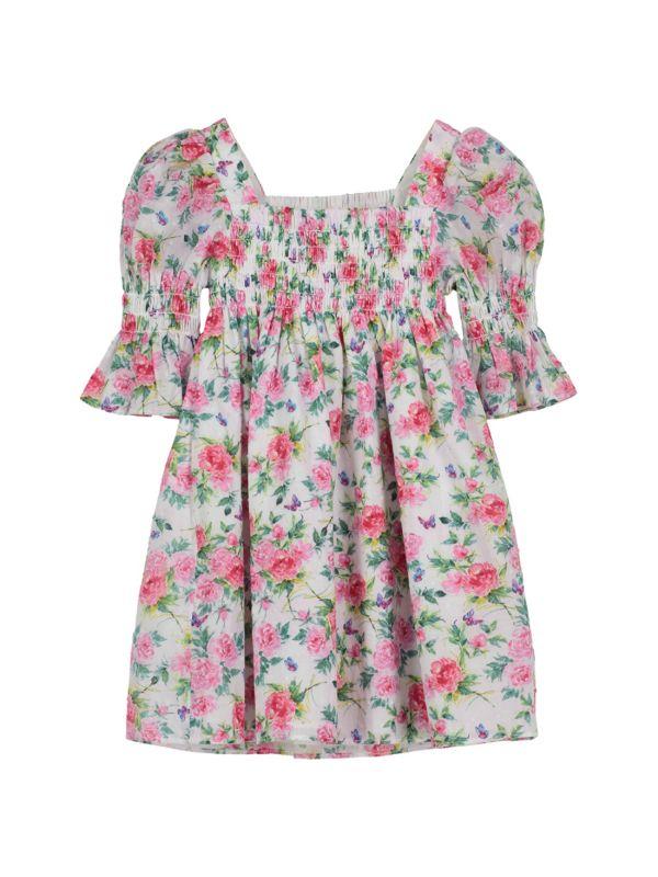 Pippa & Julie Baby Girl’s Rosalie Floral Smocked Dress
