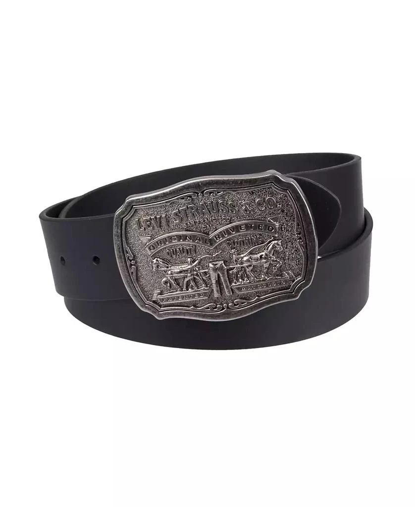 Levi's Leather Men's Belt with Plaque Buckle 1