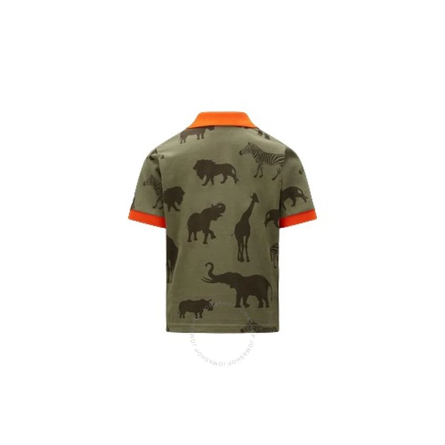 Moncler Kids Short Sleeve Safari Print Polo Shirt 2