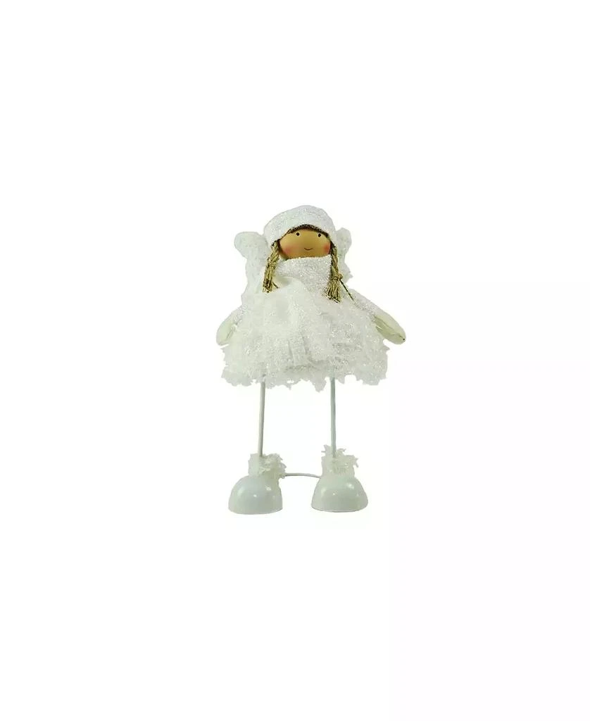 Northlight Snowy Woodlands Plush Angel Bobble Girl Christmas Figure