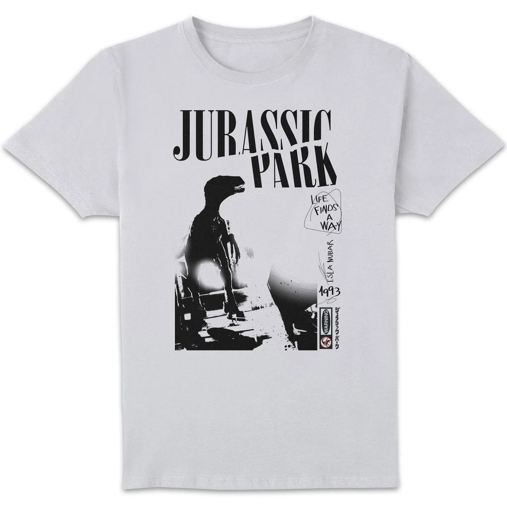 Jurassic Park Jurassic Park Isla Nublar Punk Men's T-Shirt - White 1