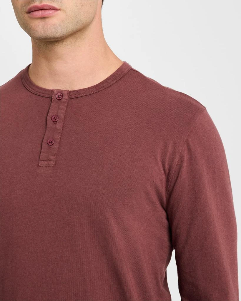 Vince Men's Garment-Dyed Henley Shirt 5