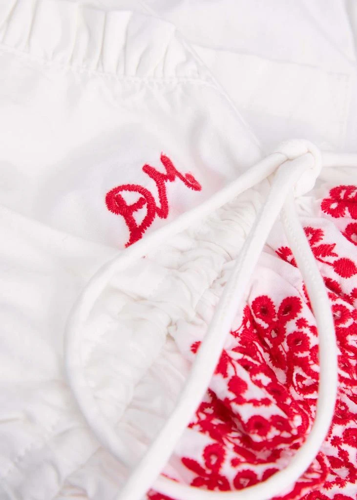 DAMSON MADDER Jenna Cherry broderie-anglaise cotton shorts 5