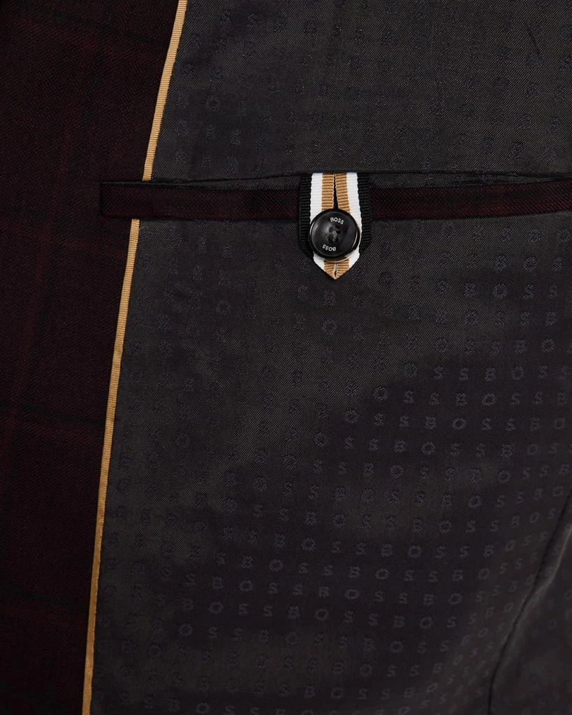 Hugo Boss Men's Huge Wool Check Slim-Fit Suit 7