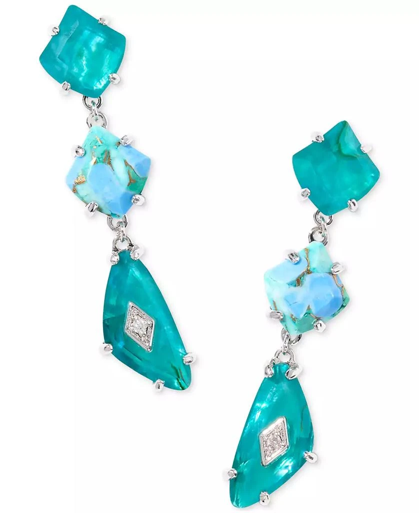 Kendra Scott Mixed Stone Linear Drop Earrings 1