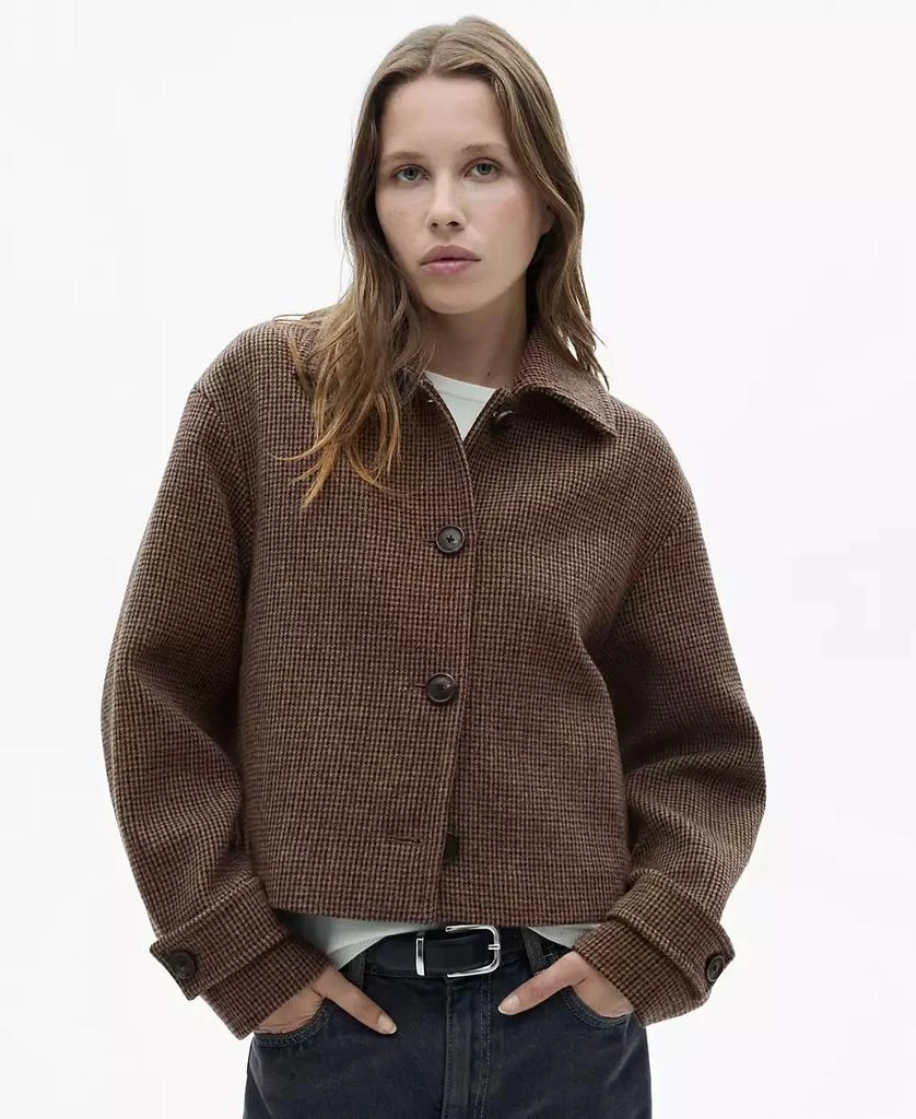 Mango Women's Micro Houndstooth Wool Jacket 1