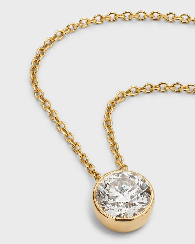 Neiman Marcus Lab Grown Diamonds Lab Grown Diamond 18K Yellow Gold Round Pendant Necklace, 1.5tcw 3