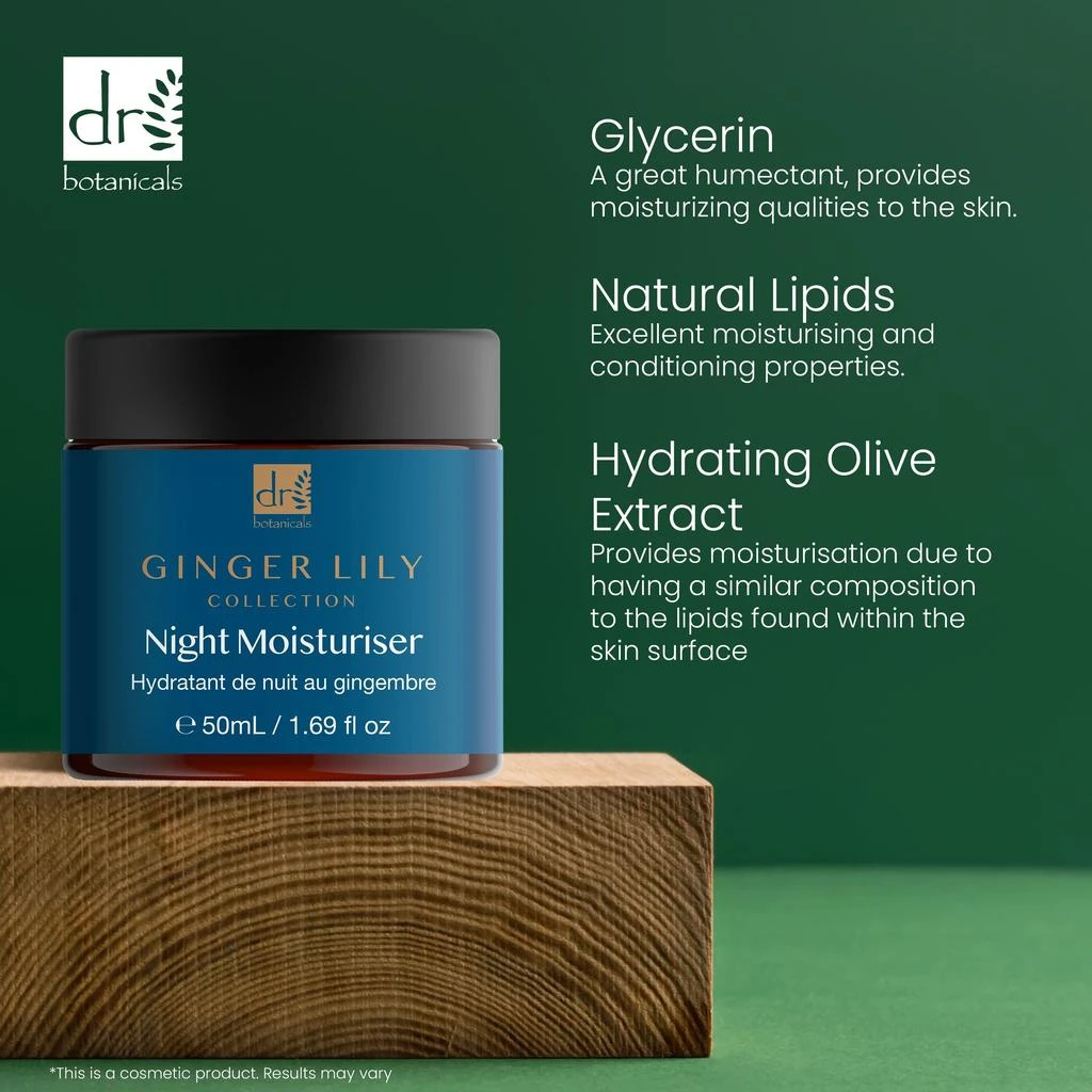 Dr. Botanicals Gingerlily Night Moisturizer 50ml Twin Value Savings Pack 6