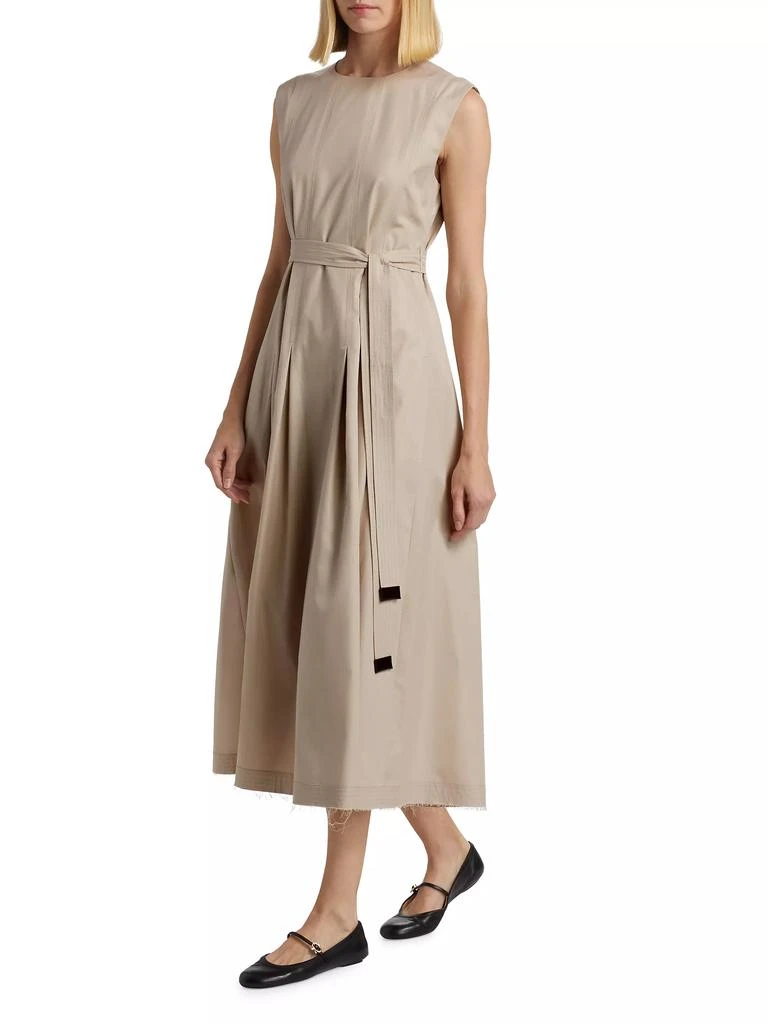 Max Mara Amina Cotton Tie-Waist Midi Dress 2