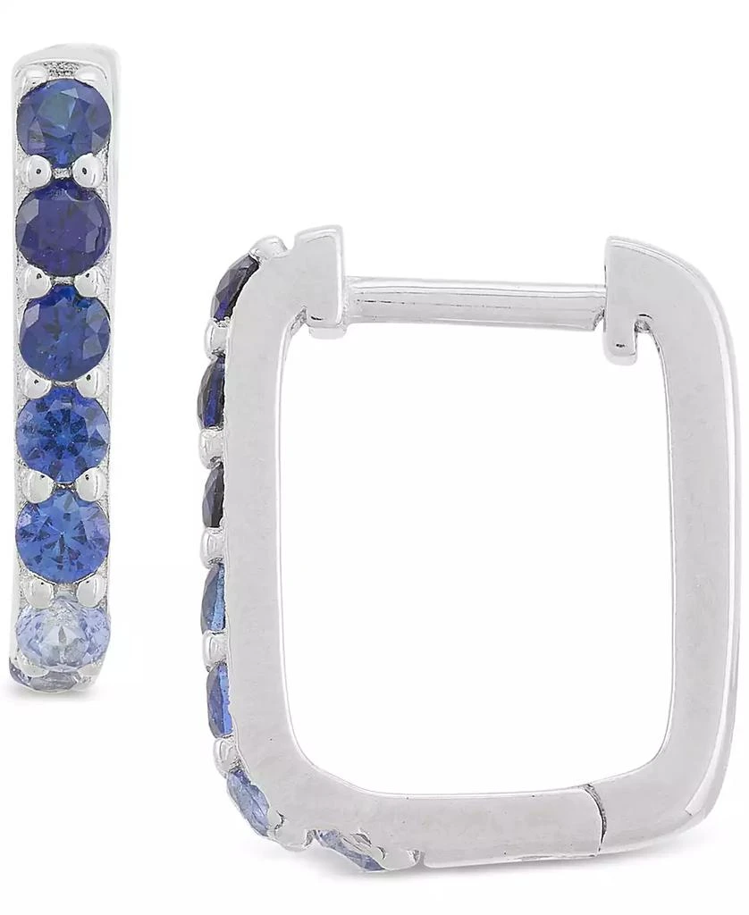 Macy's 3-Pc. Set Lab-Created Sapphire Stud & Hoop Earrings (3-3/4 ct. t.w.) in Sterling Silver 3