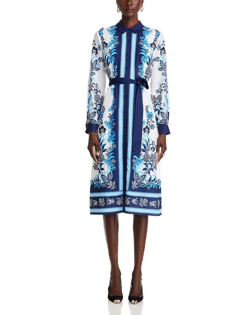 Tahari Printed Belted Shirt Dress 7
