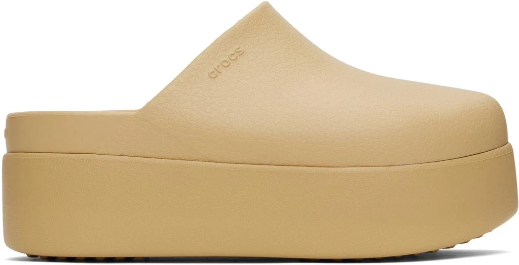 Crocs Beige Dylan Platform Clogs 1