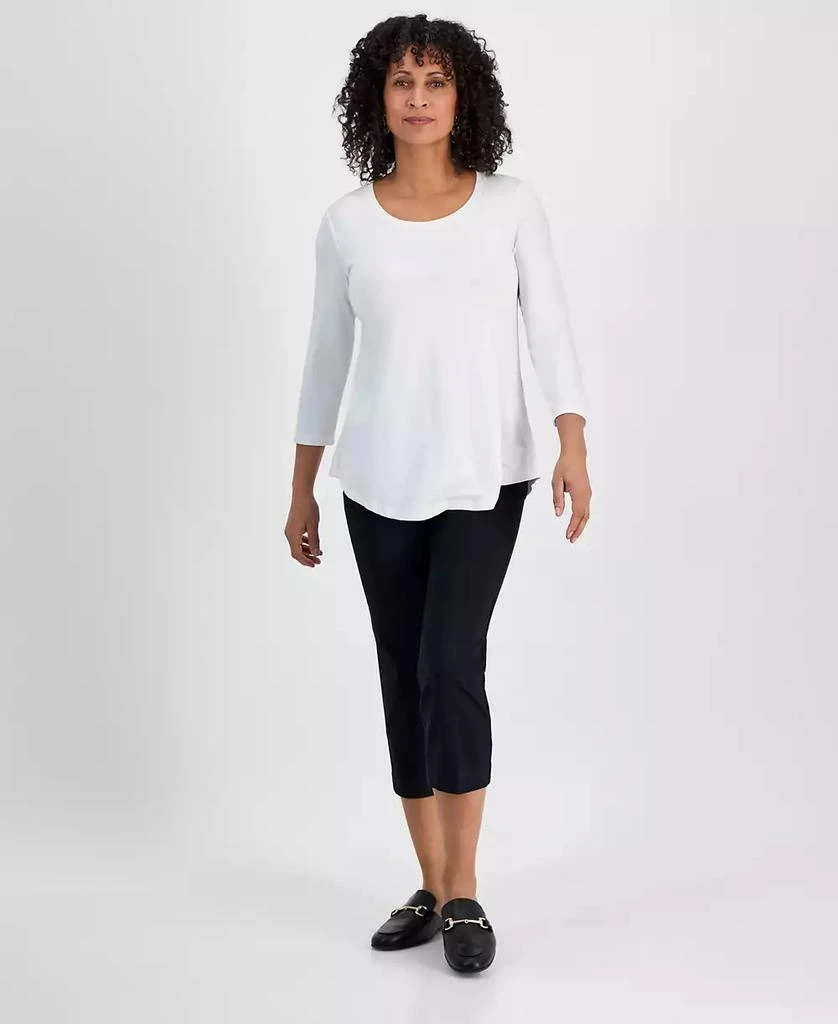 JM Collection Women's 3/4-Sleeve Scoop Neck Top, Created for Macy's 2