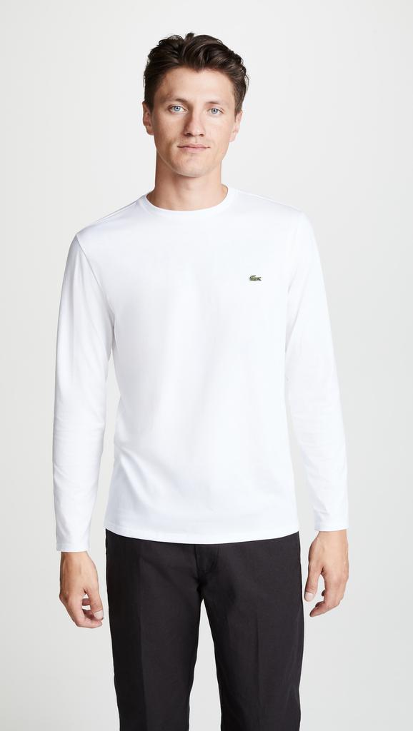 Lacoste Crew Neck Pima Cotton Jersey Long Sleeve T-Shirt