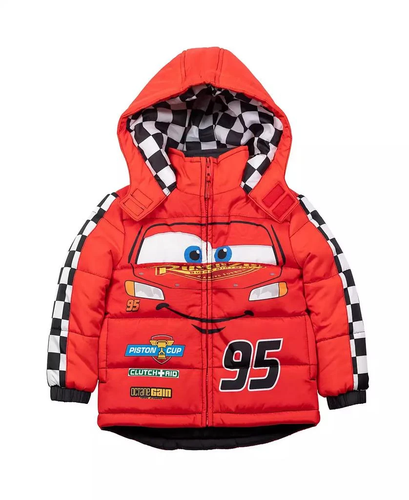 Disney Toddler Boys Pixar Lightning McQueen Zip Up Winter Coat Puffer Jacket 6