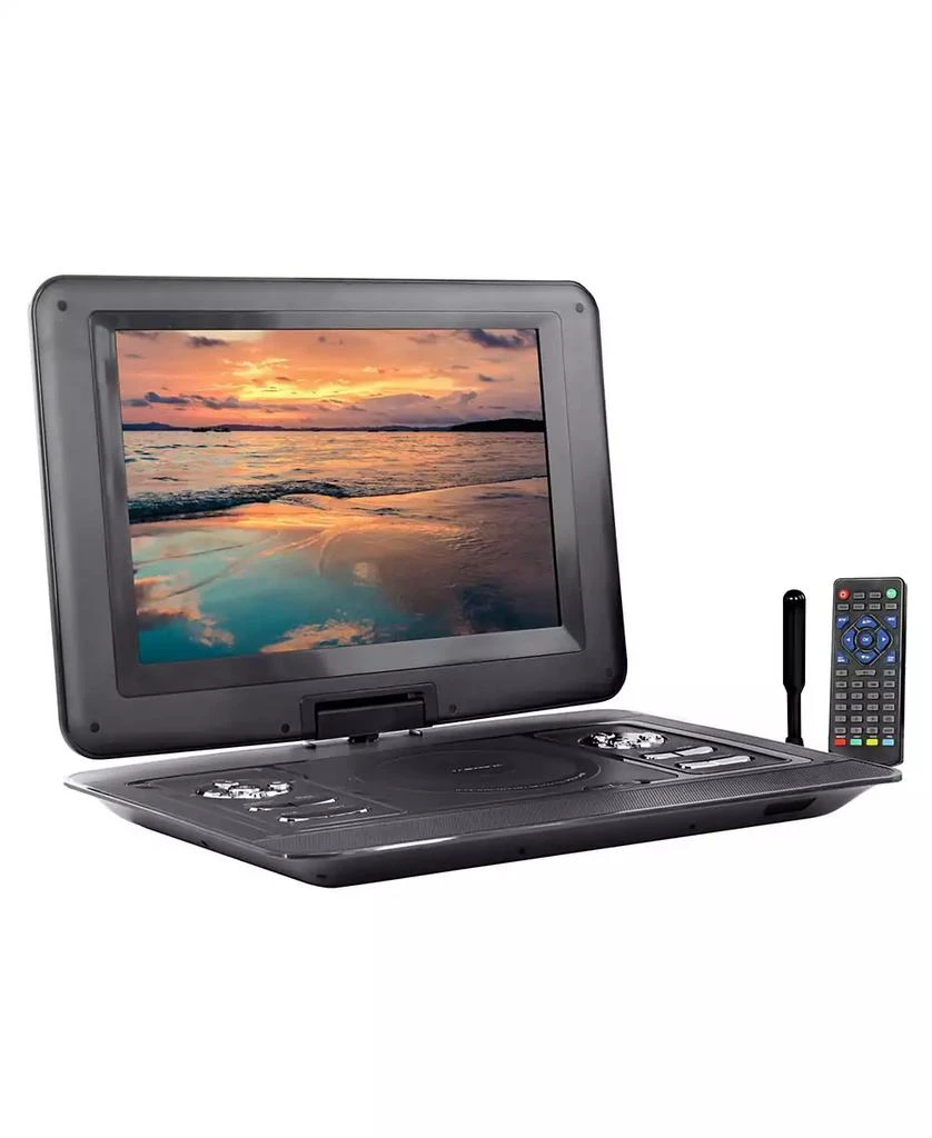 Trexonic 13.3 Inch Portable TV+DVD Player with Color TFT LED Screen and USB/HD/AV Inputs