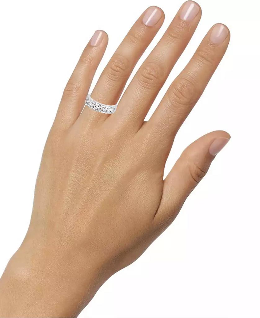 Arabella Sterling Silver Cubic Zirconia Three-Row Ring (2-1/10 ct. t.w.)