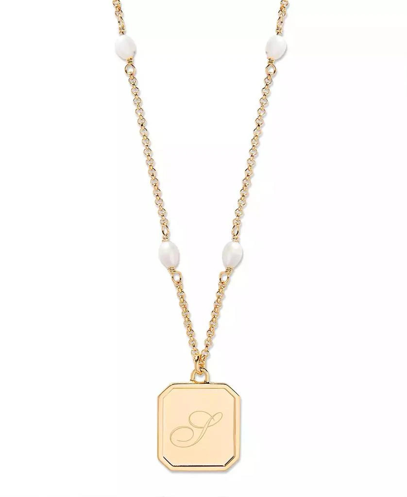 brook 
york 14K Gold-Plated Quincy Personalized Initial Pendant