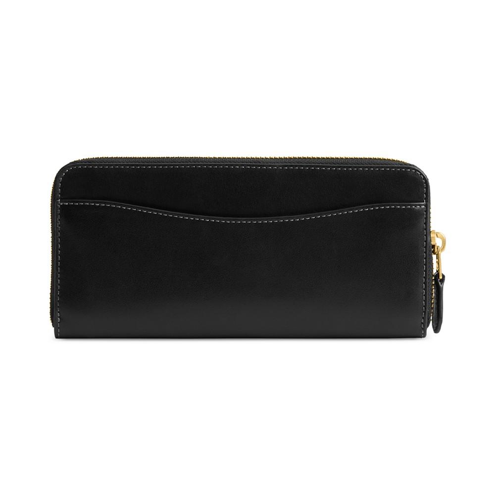 COACH Slim Accordion Leather Zip-Around Wallet