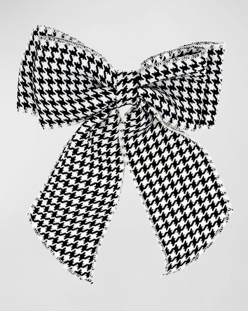 L. Erickson Sloane Houndstooth Bow Barrette 1