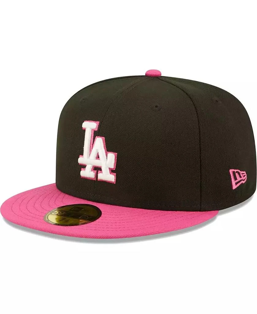 New Era Men's Black, Pink Los Angeles Dodgers 1981 World Series Champions Passion 59FIFTY Fitted Hat 3