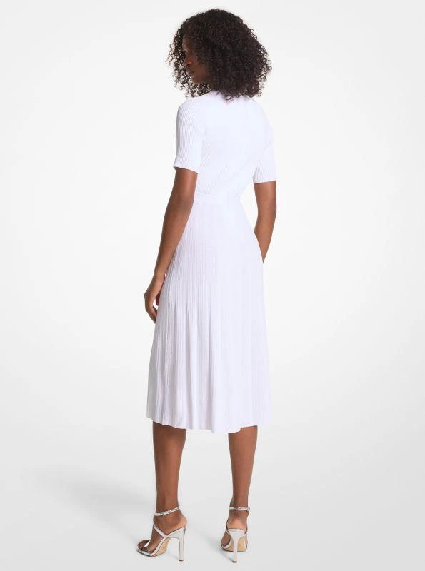 Michael Kors Ribbed Stretch Knit Button Midi Dress 2