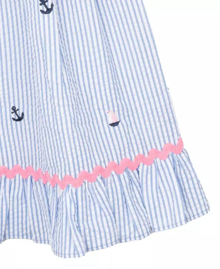 Rare Editions Toddler and Little Girls Nautical Seersucker Dress 7