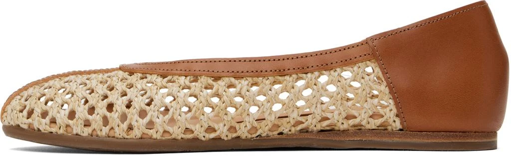 ANCIENT GREEK SANDALS Beige & Tan Aeropi Ballerina Flats 3